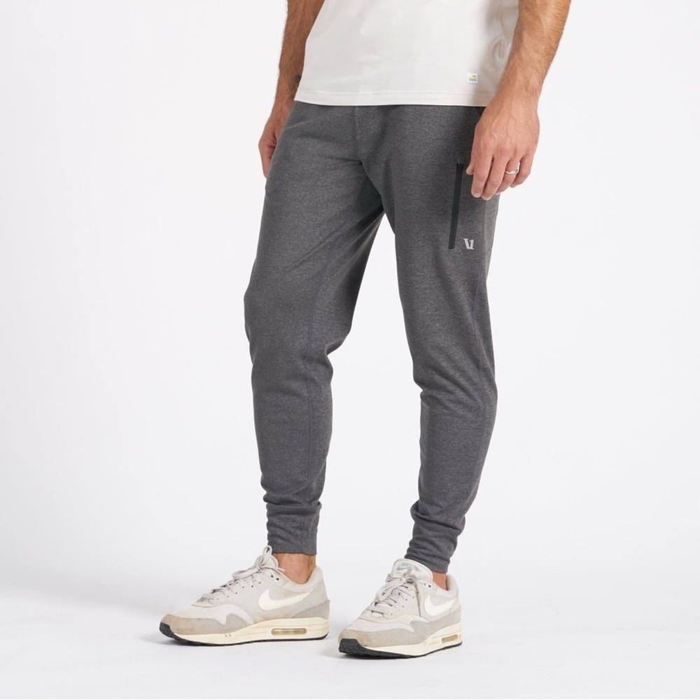 Vuori Sunday Performance Jogger Pants Charcoal Heathered Sz Large